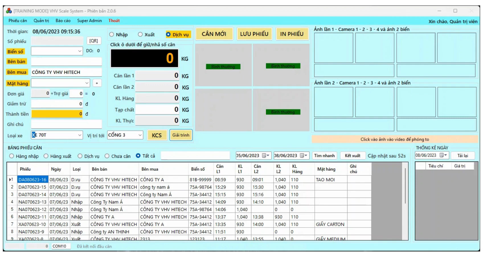 giao dien phan mem Smart Scale