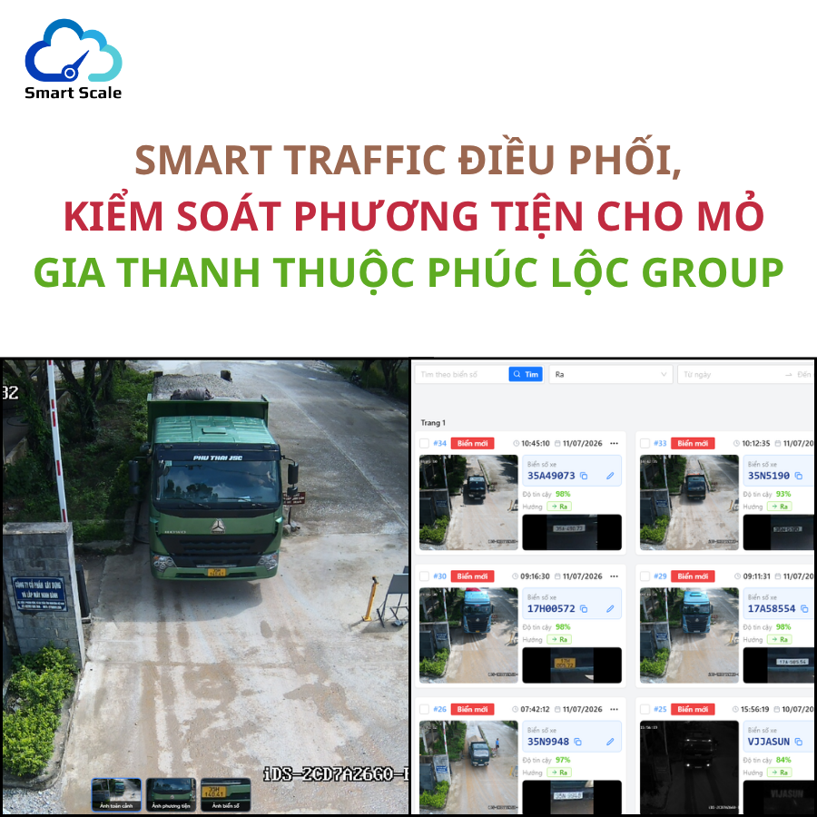 SMART TRAFFIC TRIỂN KHAI HỆ THỐNG KIỂM SOÁT PHƯƠNG TIỆN THÔNG MINH TẠI MỎ GIA THANH – TẬP ĐOÀN PHÚC LỘC